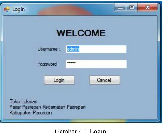 Gambar 4.2 Username atau Password Salah 