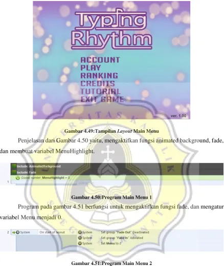 Gambar 4.49:Tampilan Layout Main Menu 
