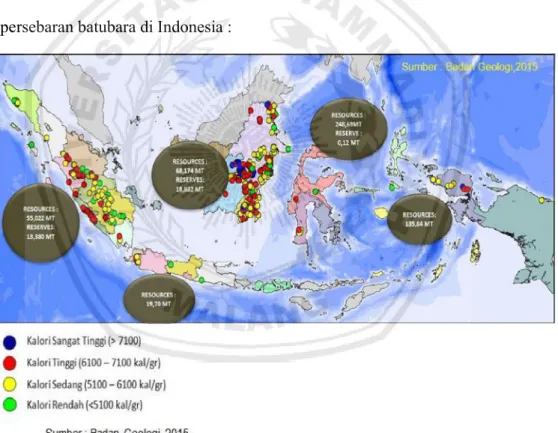 Gambar 4: Peta Persebaran Batubara Di Indonesia 