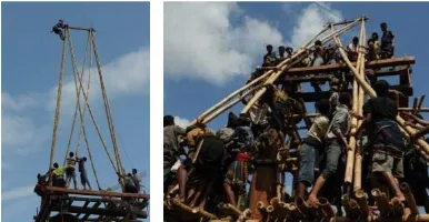 Gambar 3.Tahapan Pembangunan Atap Rumah. Sumber: antaranews.com  