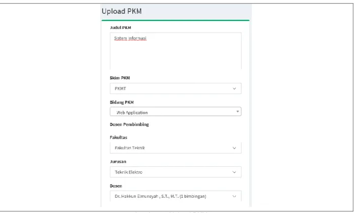 Gambar 3. Upload PKM 