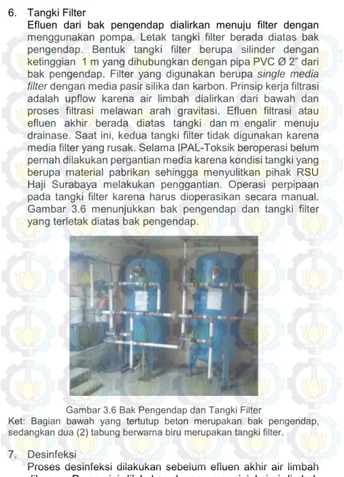 Gambar 3.6 Bak Pengendap dan Tangki Filter 