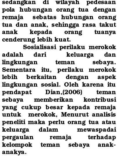 Tabel 3. Kontribusi Fungsi Ekonomi Keluarga Terhadap Perilaku Remaja 