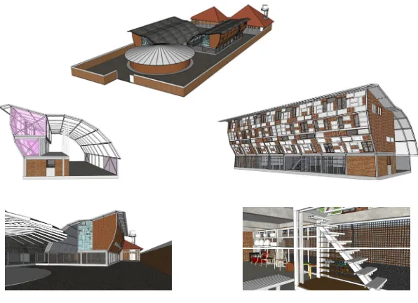 Figure 2: Concept sketches of ‘Rempah Rumah Karya’. 