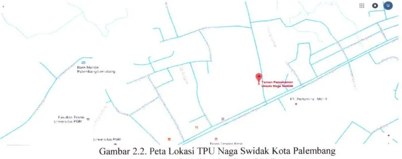 Gambar 2.2. Peta Lokasi TPU Naga Swidak Kota Paiembang 