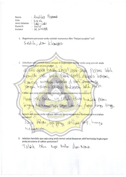 Gambar 1.8. Salah satu hasil Kuosioner 