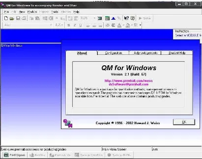 Gambar 2.10 Tampilan awal program QM for Windows 
