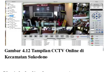 Gambar 4.12 Tampilan CCTV Online di  