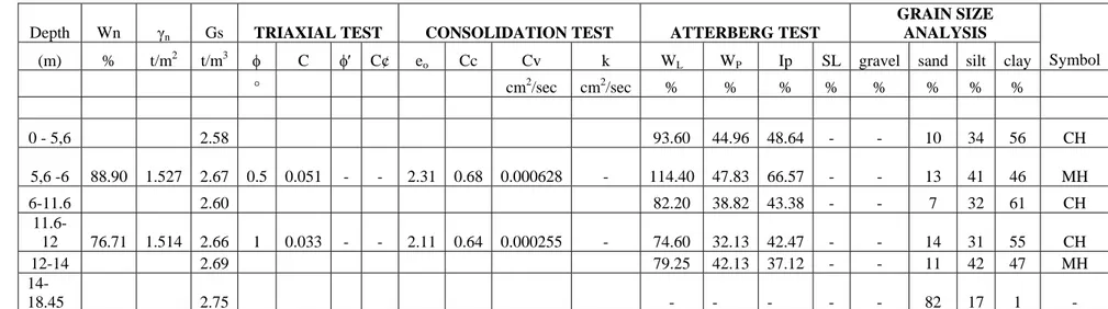 Tabel 3.2. Analisa Hasil Test Percobaan di Laboratorium Titik BH 2 .