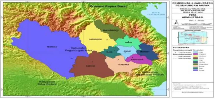 Gambar 1 Peta wilayah Kabupaten Pegaf. 
