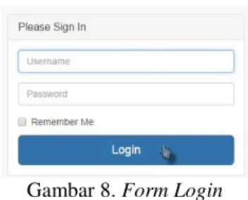 Gambar 8. Form Login 