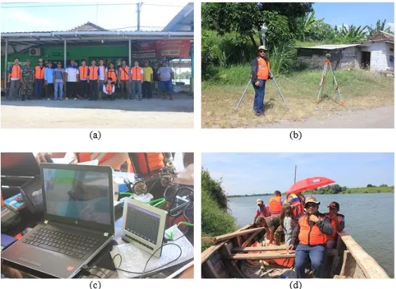 Figure 1a shows the research personnel as well as surveying helper, which includes local In order to provide reliable data, direct measurement as primary data was carried out