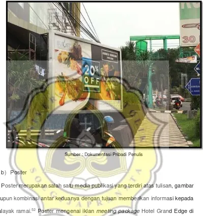 Gambar 4.3 Iklan billboard yang terdapat di depan Hotel Grand Edge Semarang  