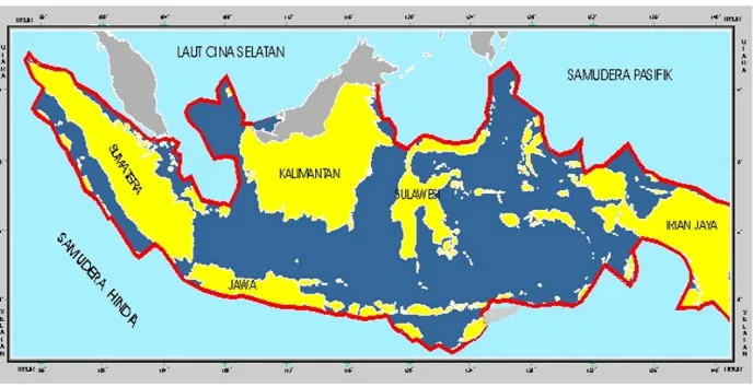 Gambar 2. Peta Batas Wilayah Indonesia Setelah Deklarasi Djoeanda.