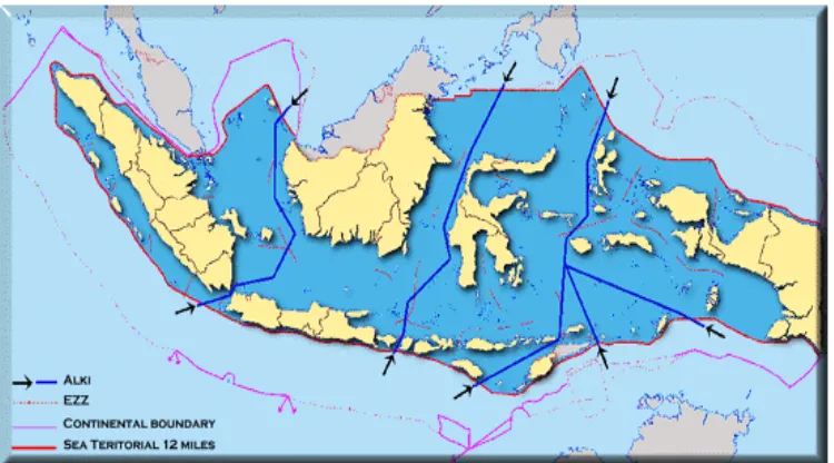 Gambar 4. Peta Alur Laut Kepulauan Indonesia (ALKI)