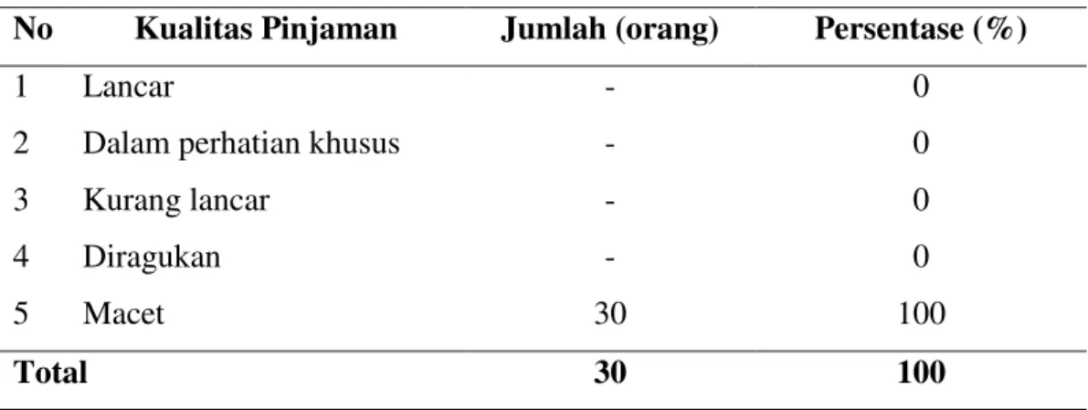 Tabel 1.  Tingkat  Pengembalian  Pinjaman    BLM-PUAP  di  Desa  Pertampilen,  Salam Tani dan Tiang Layar 