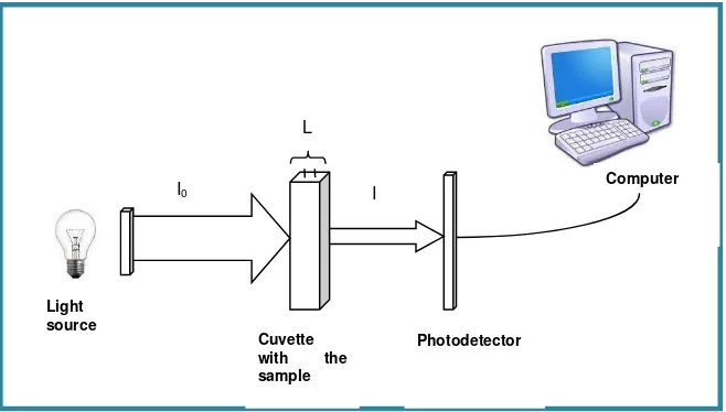 Figure 7: Schematic setup for the measurement of absorbance 