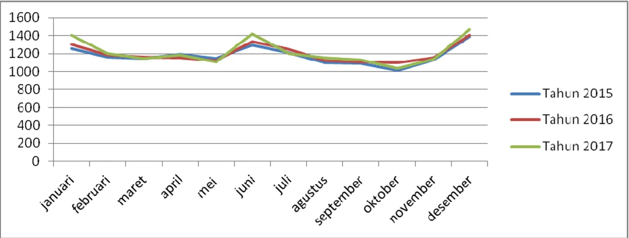 Gambar 1. Data Pengunjung Tahun 2015–2017. 