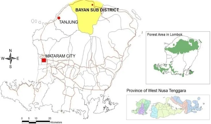 Gambar 1. Peta Lokasi Kecamatan Bayan 