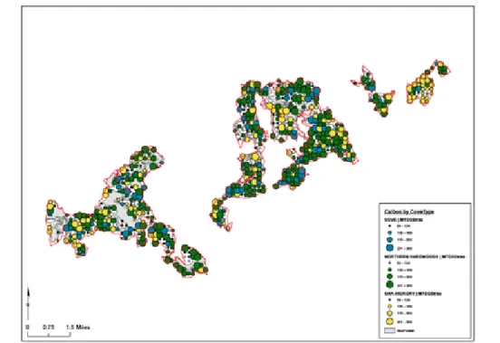 Fig.	7: An example of the level of ecosystem services estima- estima-tion for southern U.S
