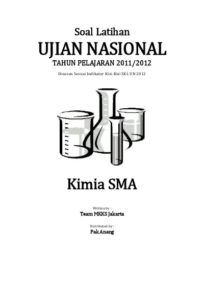 Soal Latihan UN KIMIA SMA 2012 (final)