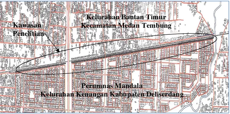 Gambar 3.2 Kawasan Penelitian Sumber : Bappeda Kota Medan, 2007  