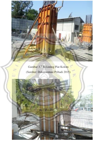 Gambar 3.7 Bekisting Plat Kolom  