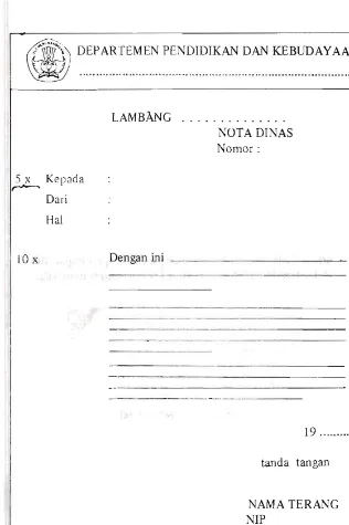 Contoh Gambar X Bentuk Nota Dinas 