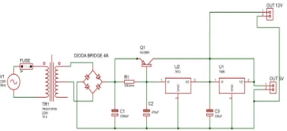 Gambar 5 Rangkaian kontrol catu  daya 