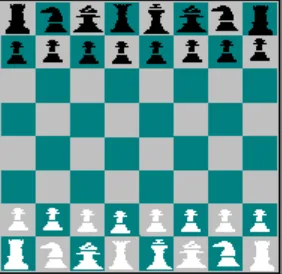 Tabel 2.1 Susunan buah catur pada awal permainan 