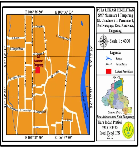 Gambar 4.1. Peta Lokasi SMP NUSANTARA 1 Tangerang 