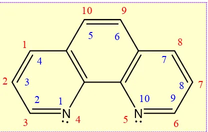 Gambar 2. Rumus struktur o-fenantrolin (Anonim, 1989) 