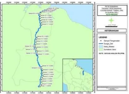 Gambar 4. Tingkat Pencemaran Logam Berat Timbal (pb) Disungai Deli Medan Sumatera Utara 