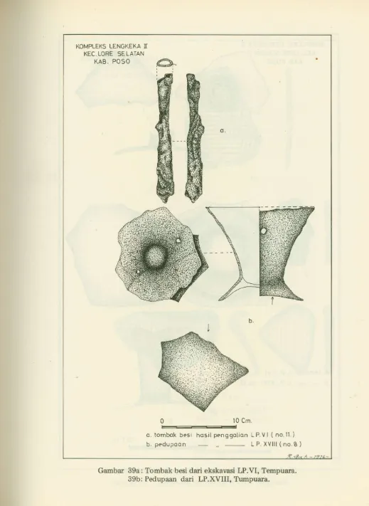 Gambar 39a: Tombak besi dari ekskavasi LP.VI, Tempuara. 
