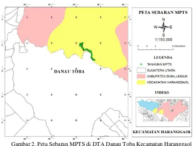 Gambar 2. Peta Sebaran MPTS di DTA Danau Toba Kecamatan Haranggaol 