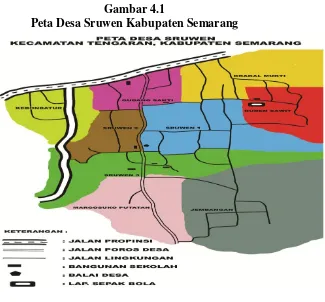 Gambar 4.1 Peta Desa Sruwen Kabupaten Semarang 