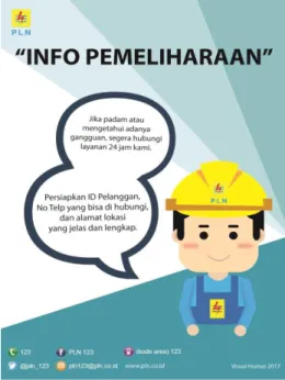 Gambar  2  merupakan  design  yang  menjelaskan  perihal  surat  pemberitahuan  pemutusan  listrik  sementara yang apabila dalam 2 bulan listrik tidak di bayar untuk beritahu kepada masyarakat seperti  di koran atau media sosial Instagram, Facebook, dan Tw