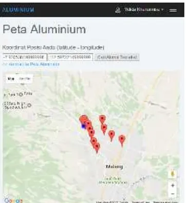 Gambar 7 Peta Persebaran Lokasi Bekerja Alumni Aluminium