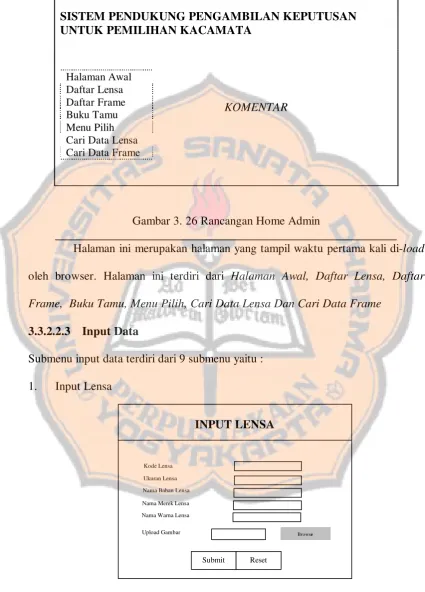Gambar 3. 26 Rancangan Home Admin 