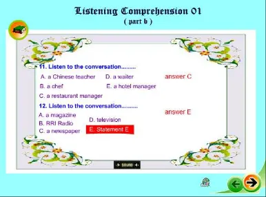 Gambar 13. Materi Listening Comprehension 01 di E-learning 