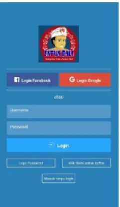 Gambar 3 Implementasi Antarmuka Login 