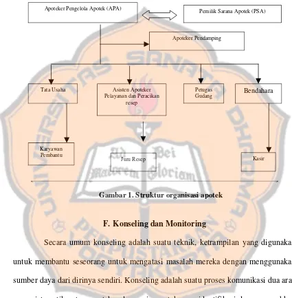 Gambar 1. Struktur organisasi apotek 