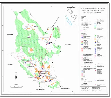 Gambar 1.3 Peta infrastruktur Kabupaten Lima Puluh Kota
