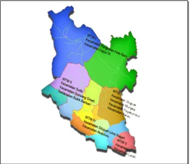 Gambar 2.1 Peta wilayah pembangunan Kabupaten Lima Puluh Kota