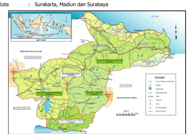 Gambar 1. Wilayah Daerah Aliran Sungai Bengawan Solo 