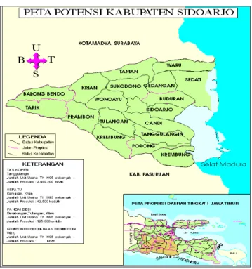Gambar 1. Peta Potensi Kabupaten Sidoarjo 