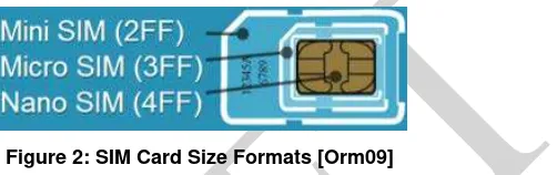 Figure 2: SIM Card Size Formats [Orm09] 