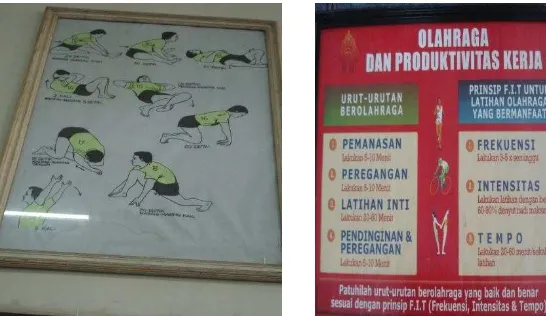 Gambar 3 . Petunjuk dan Anjuran di tempat fitness dan Senam (Karya; Mahasiswa Observasi) 