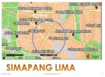 Figure 15 Plan of simpang-lima 