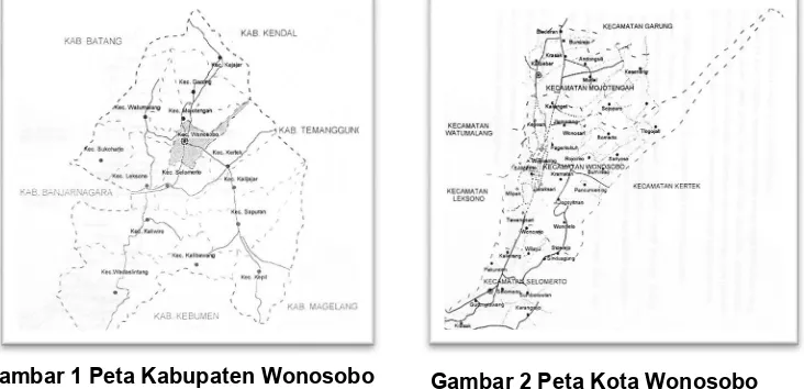 Gambar 1 Peta Kabupaten Wonosobo 